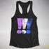 Drag Pride Grunge Exclamation Points Racerback Tank - Black